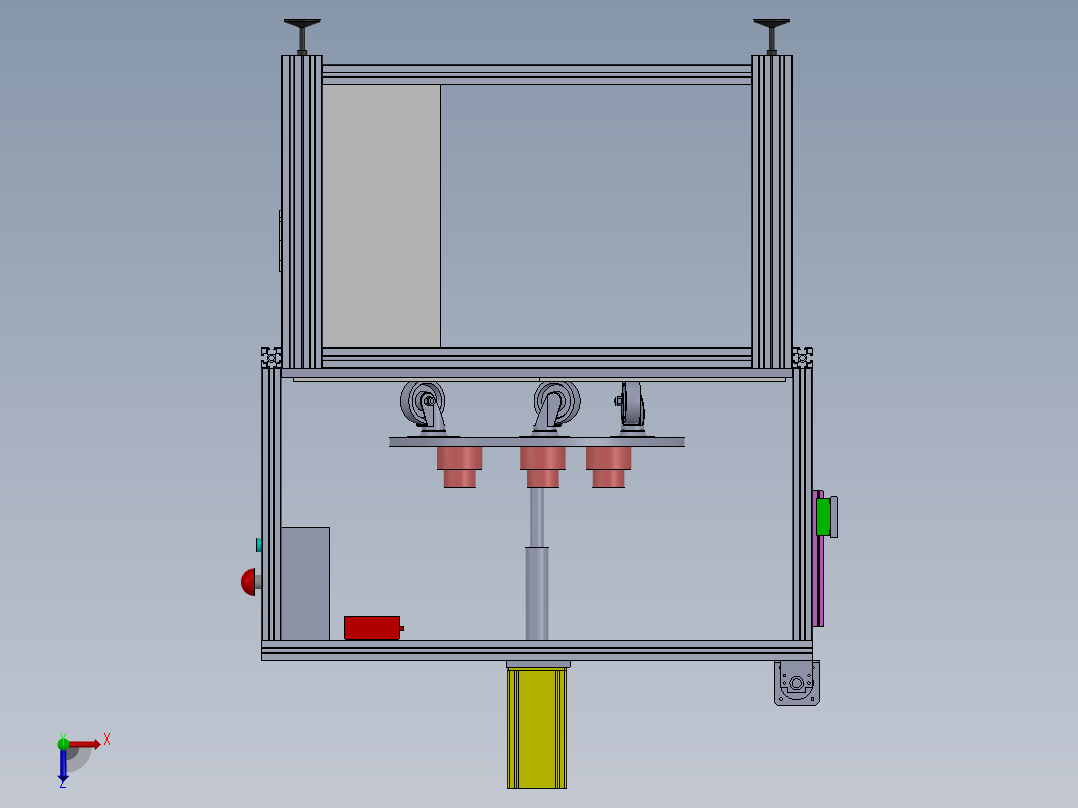172铝合金实验台(1)俯视图