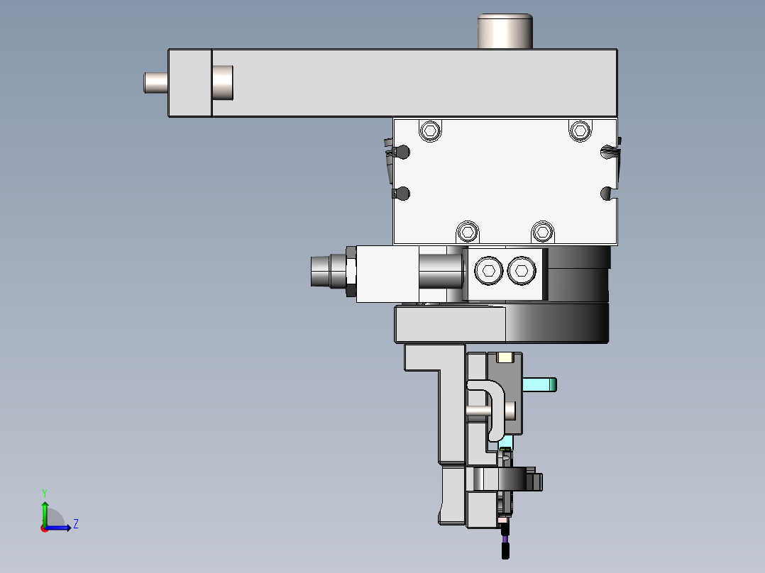 焊接治具底座左视图