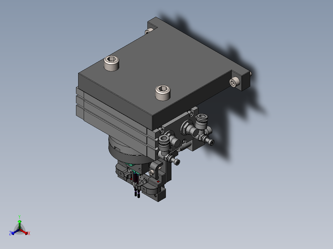 焊接治具底座正等轴测图
