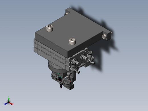 焊接治具底座正等轴测缩略图