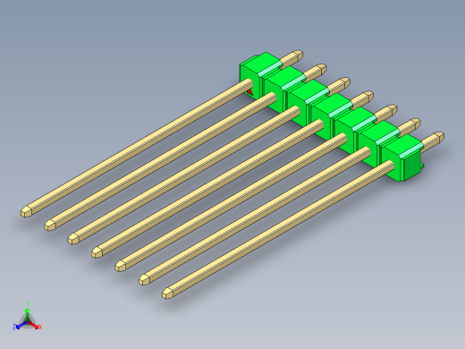 彩色公头100mil（2.54mm）系列-DS1021_green_1x07p_100mil_Type43_rev1.0