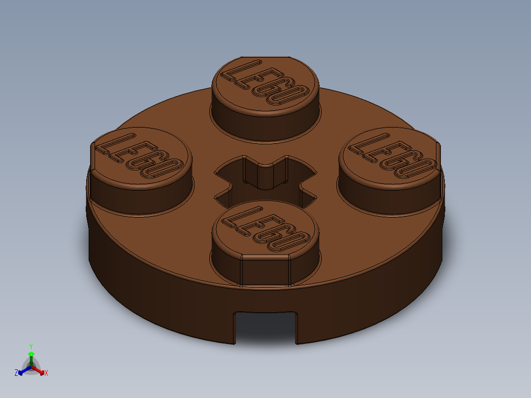 乐高零件 4032 板 2 x 2 圆形-4032 Reddish Brown Plate 2 x 2 Round