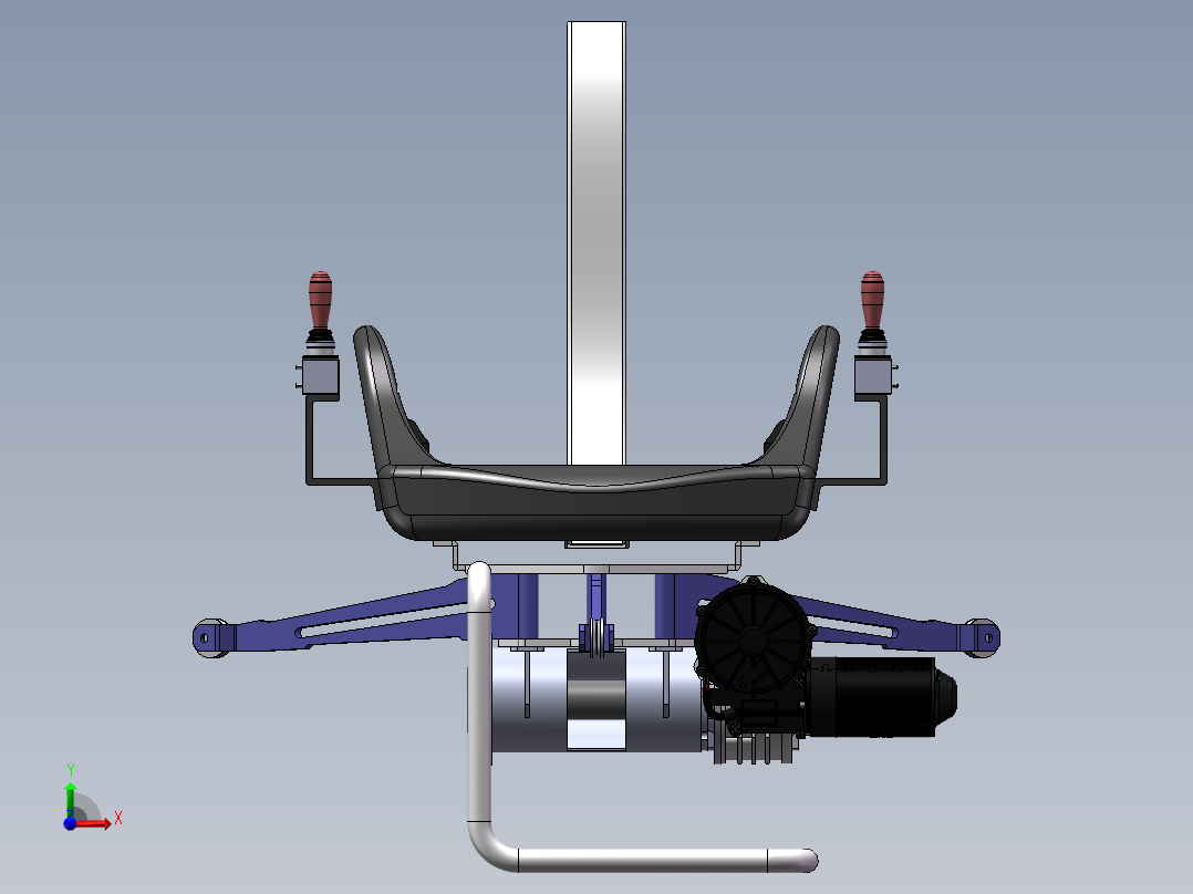 海上作业安全座椅的设计前视图