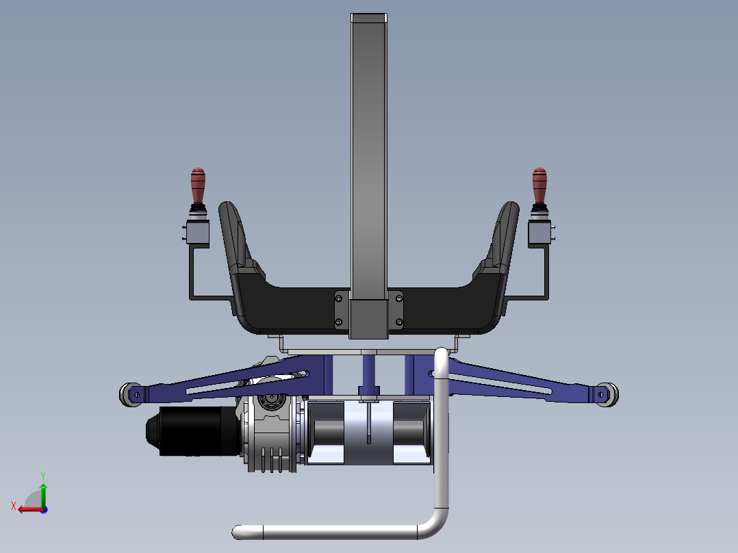 海上作业安全座椅的设计后视图
