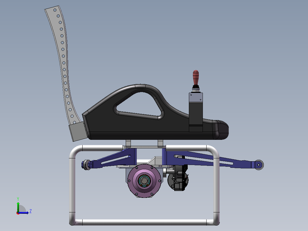 海上作业安全座椅的设计左视图
