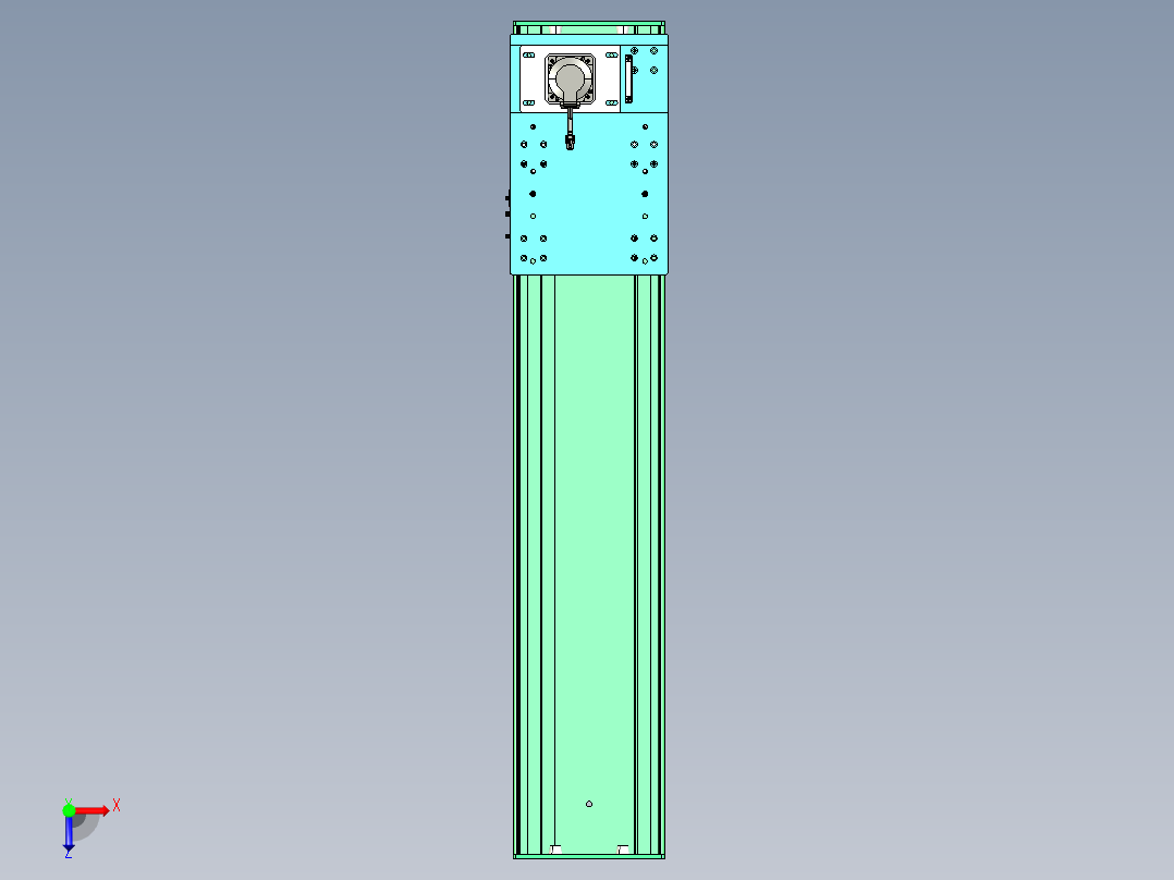 东锦齿条传动DH270G-L167-S1000-BU-减速机+750W俯视图