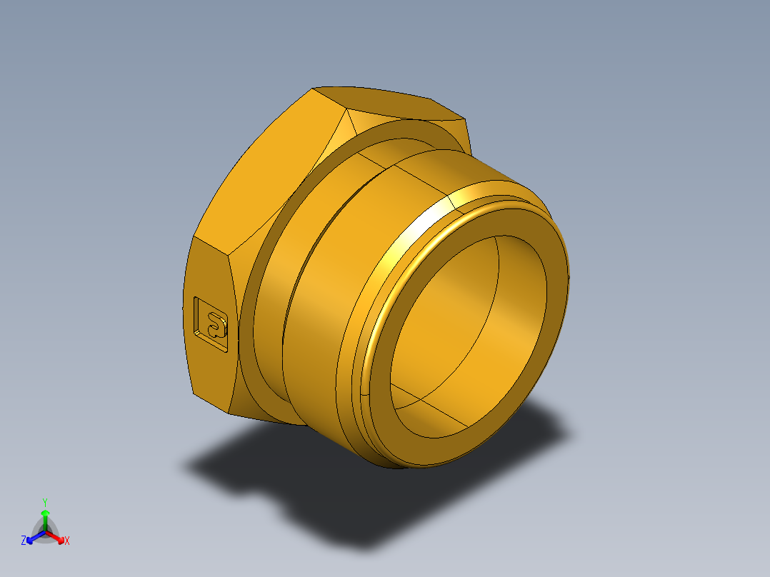 水管接头Male Hose to Female Pipe 80GH-12-8主视图