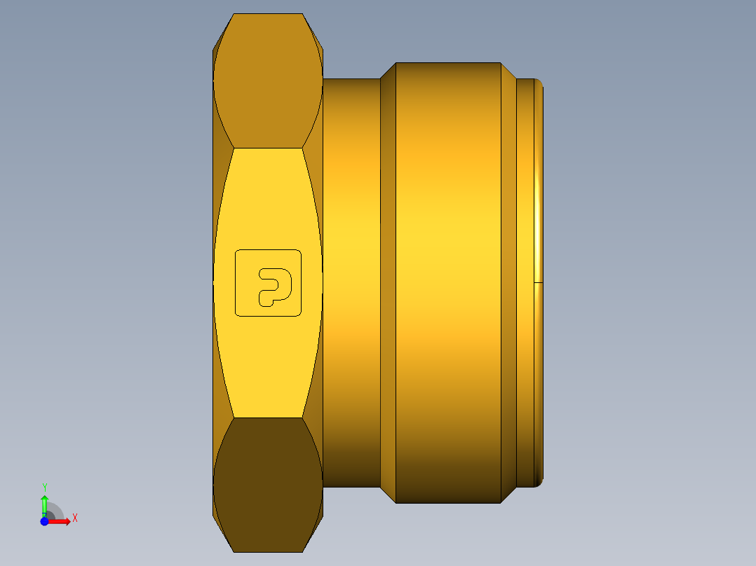 水管接头Male Hose to Female Pipe 80GH-12-8前视图