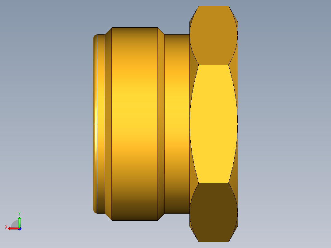 水管接头Male Hose to Female Pipe 80GH-12-8后视图