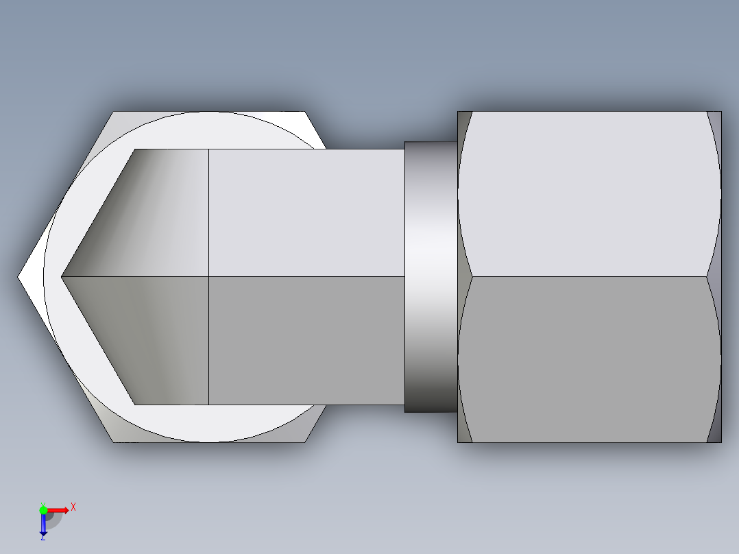 卡套式工业通用硬管接头EO_Swivel_nut_elbow_EW10ZS71俯视图