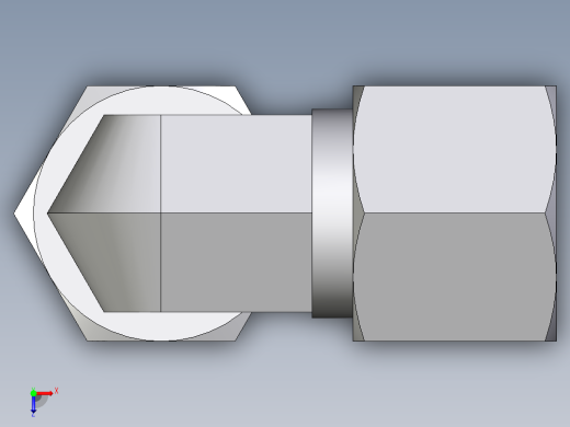 卡套式工业通用硬管接头EO_Swivel_nut_elbow_EW10ZS71俯视缩略图