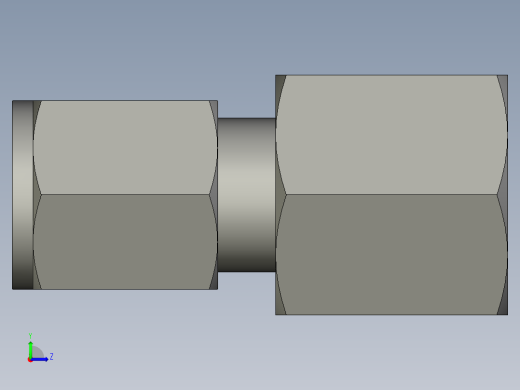 卡套式工业通用硬管接头6-6_gbu-s左视缩略图