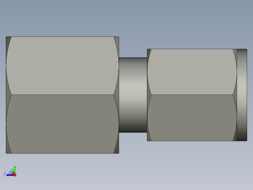 卡套式工业通用硬管接头6-6_gbu-s右视缩略图