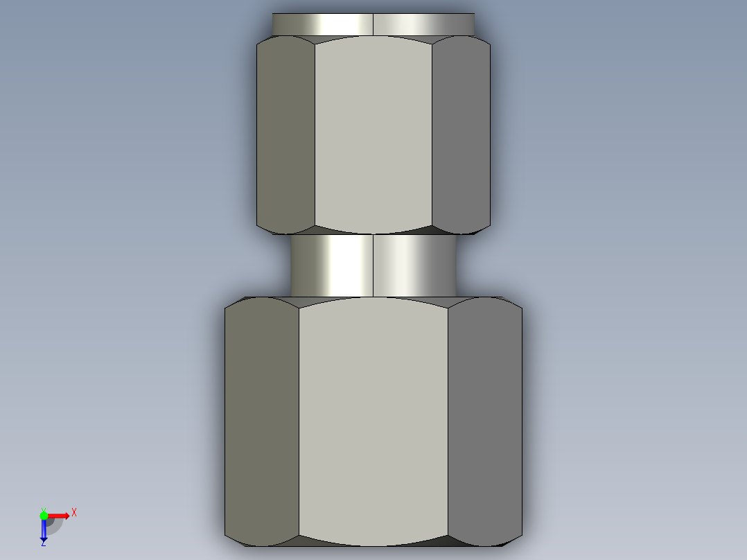 卡套式工业通用硬管接头6-6_gbu-s俯视图