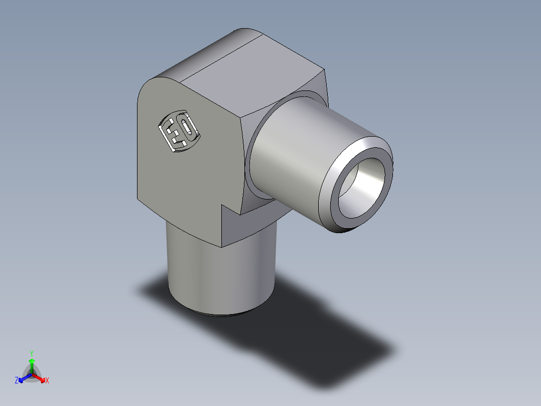 卡套式工业通用硬管接头EO_Male_stud_elbow_WE04LLMCFX主视图