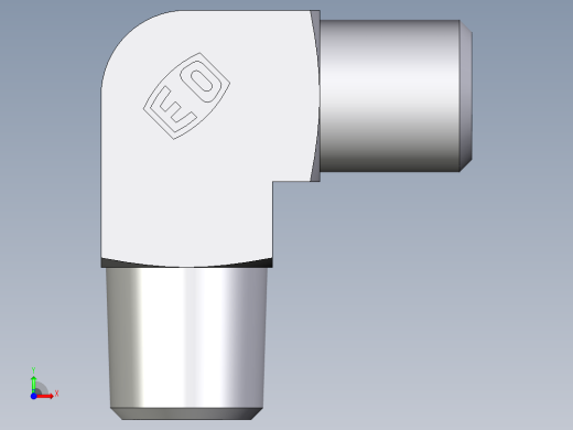 卡套式工业通用硬管接头EO_Male_stud_elbow_WE04LLMCFX前视缩略图