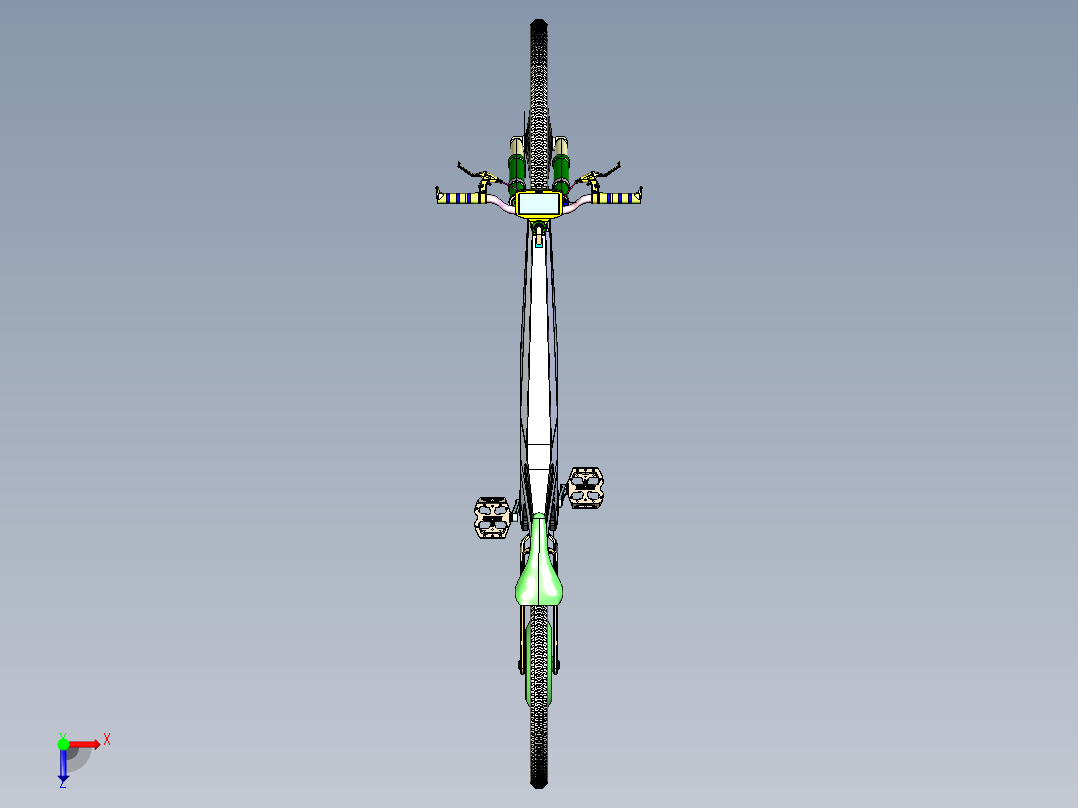 电动自行车VD_BIKE--igs俯视图