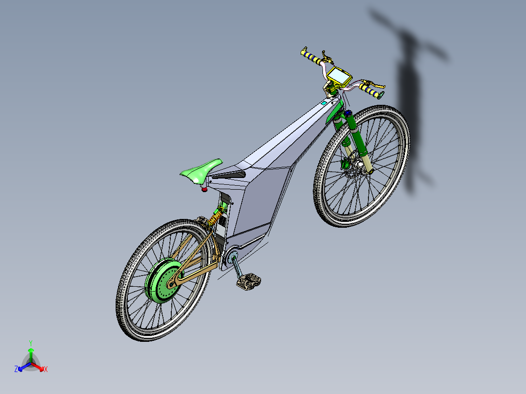 电动自行车VD_BIKE--igs正等轴测图
