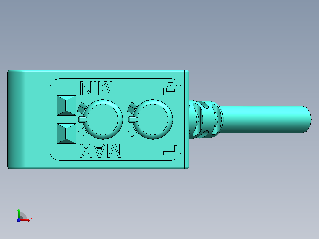 方形光电对射BRTI-S500N前视图