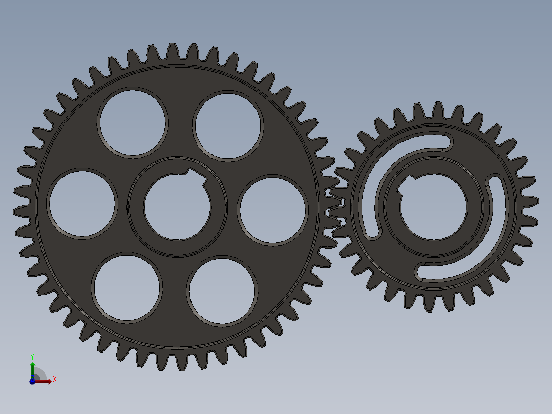 齿轮啮合 (119)前视图