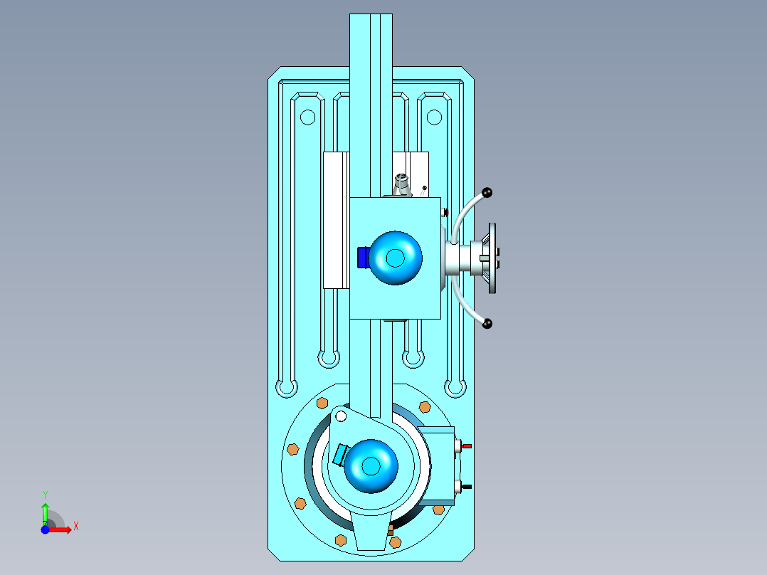 摇臂钻床前视图