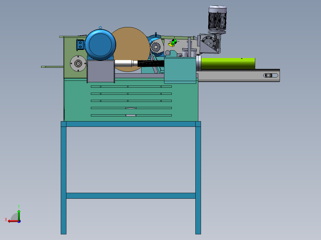 旋切机模型后视图