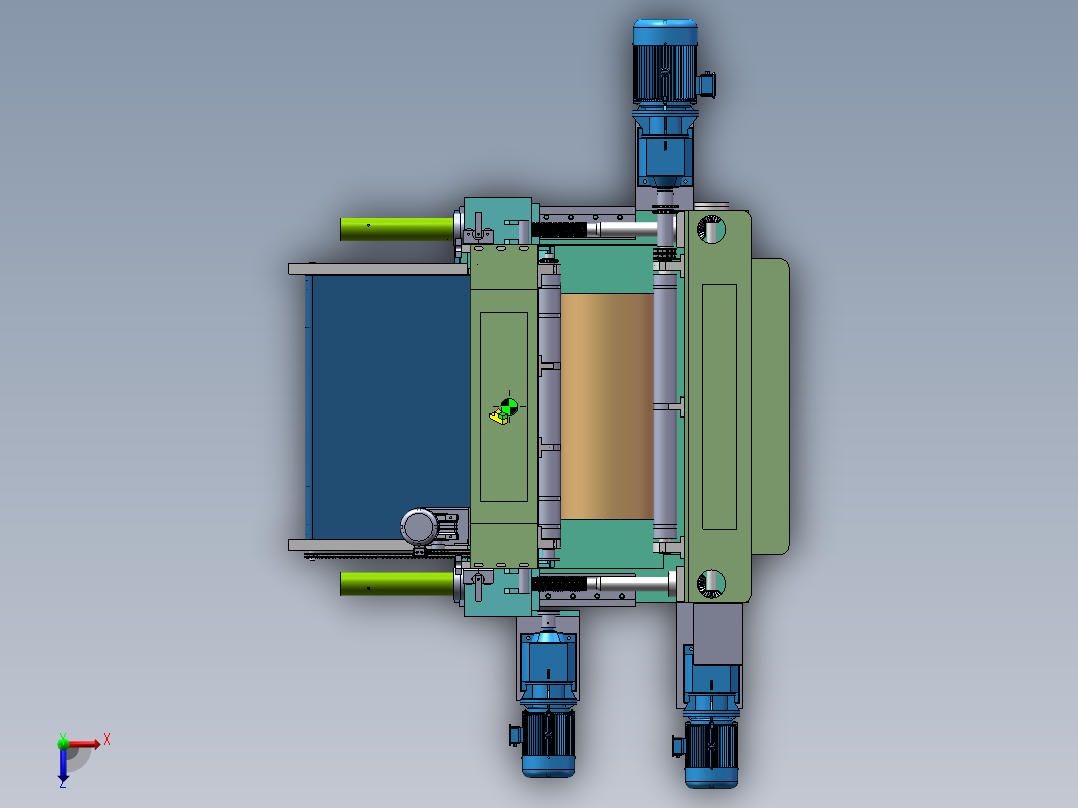 旋切机模型俯视图