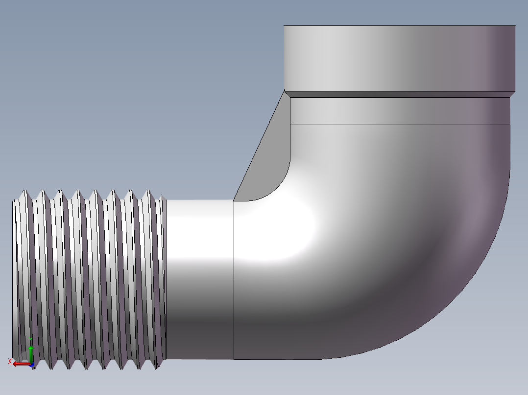 弯头-等径内外丝 DN10后视图