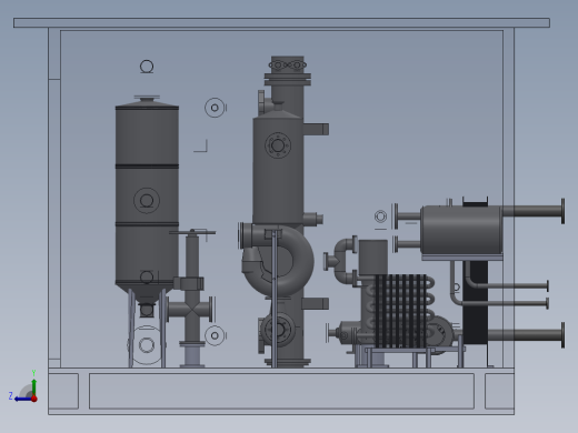 换热系统模型右视缩略图
