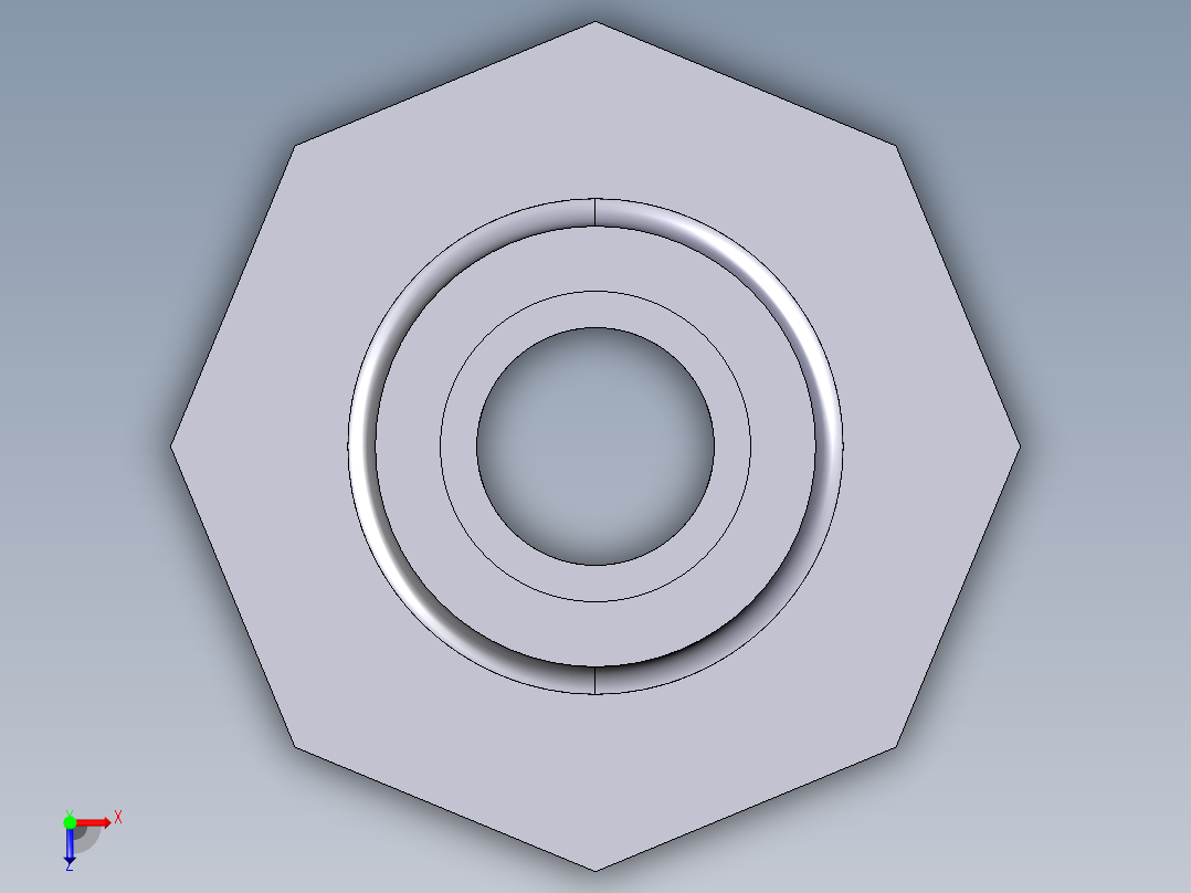 23IFFV 减速机：BSP螺纹母端（R1），BSP的阳螺纹端（R减小）俯视图