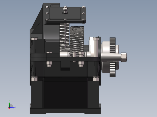 减速器（全套模型图纸）左视缩略图