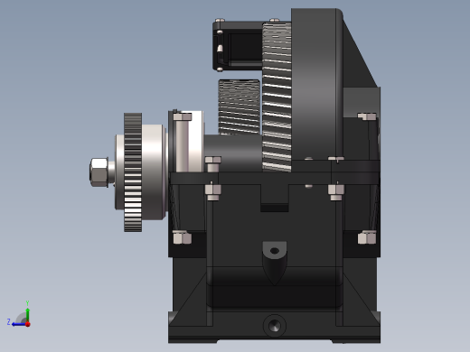 减速器（全套模型图纸）右视缩略图