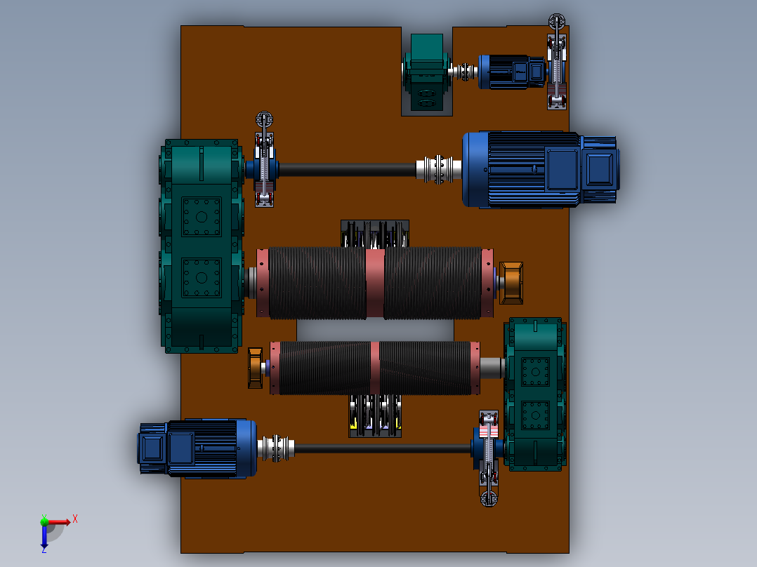 桥式起重机sw16可编辑俯视图