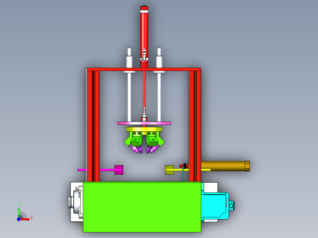 喷洗流水线设备前视图