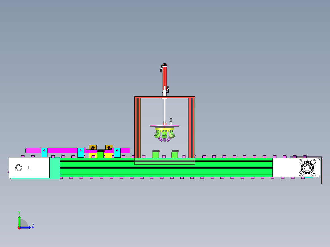 喷洗流水线设备左视图