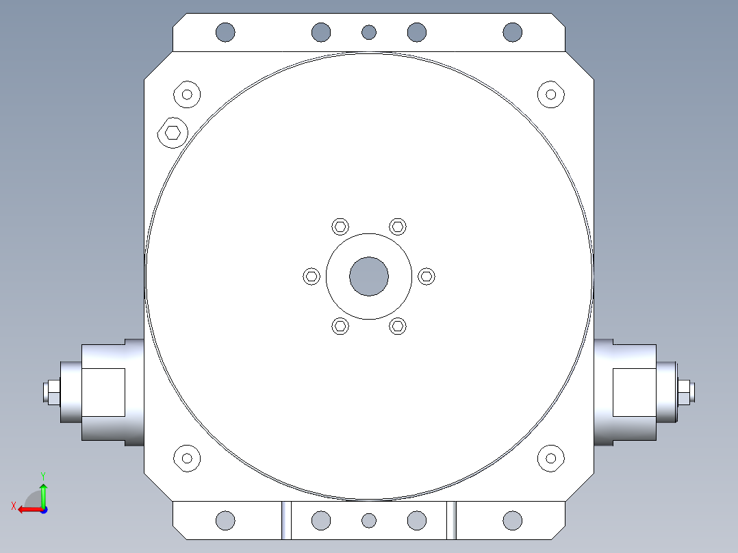 液压转台HCT-470后视图