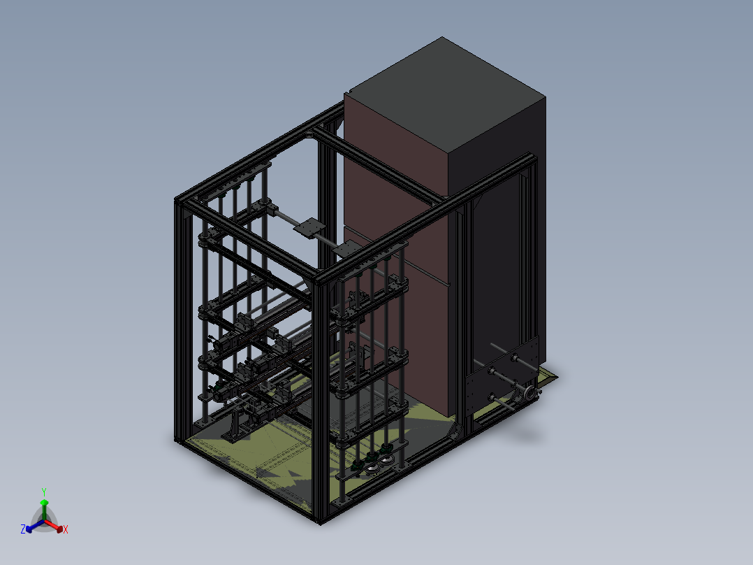 冰箱抽屉疲劳检测机正等轴测图