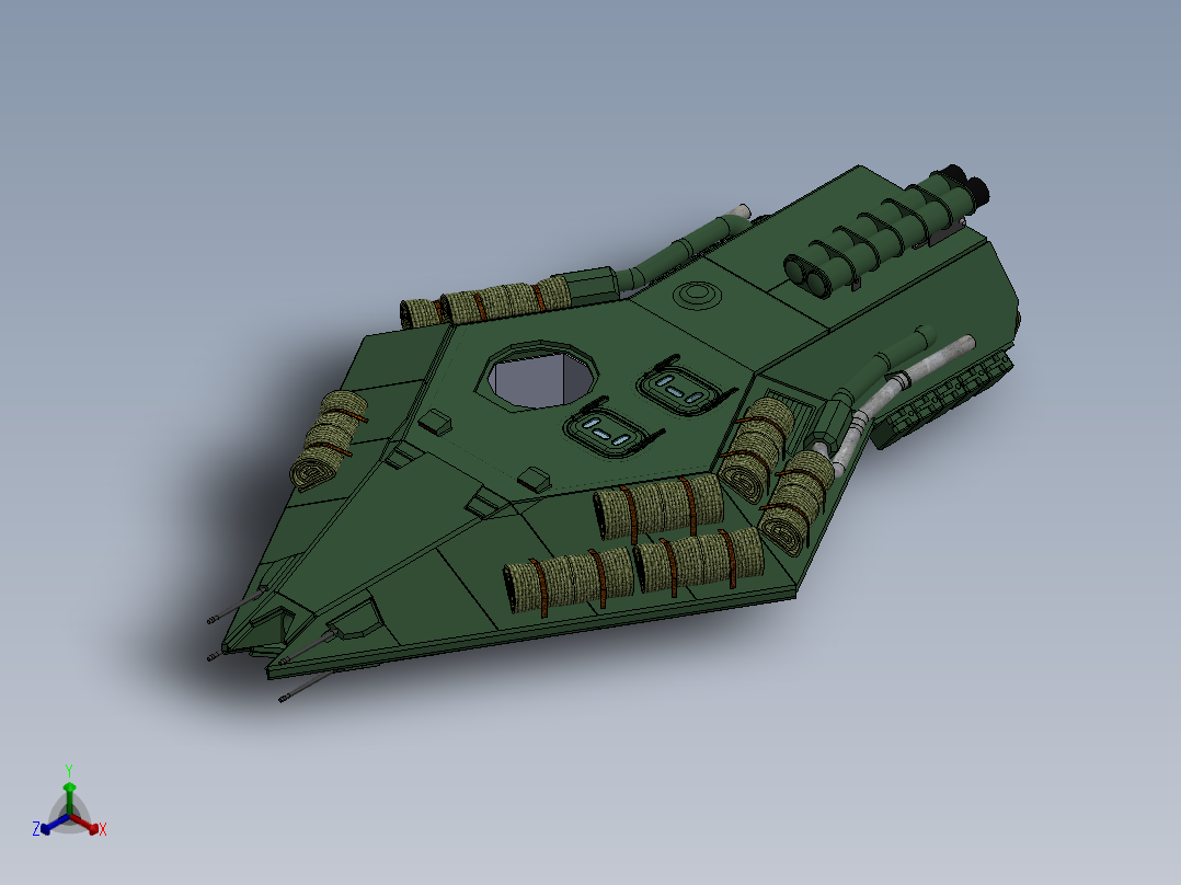 大炮(7)正等轴测图