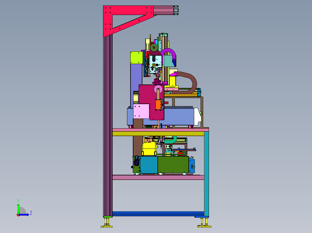 电子生产线焊锡修补工作台左视图