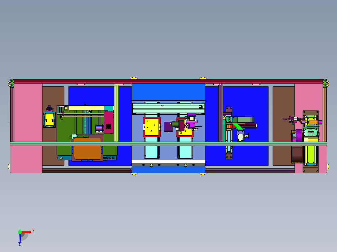 电子生产线焊锡修补工作台俯视图