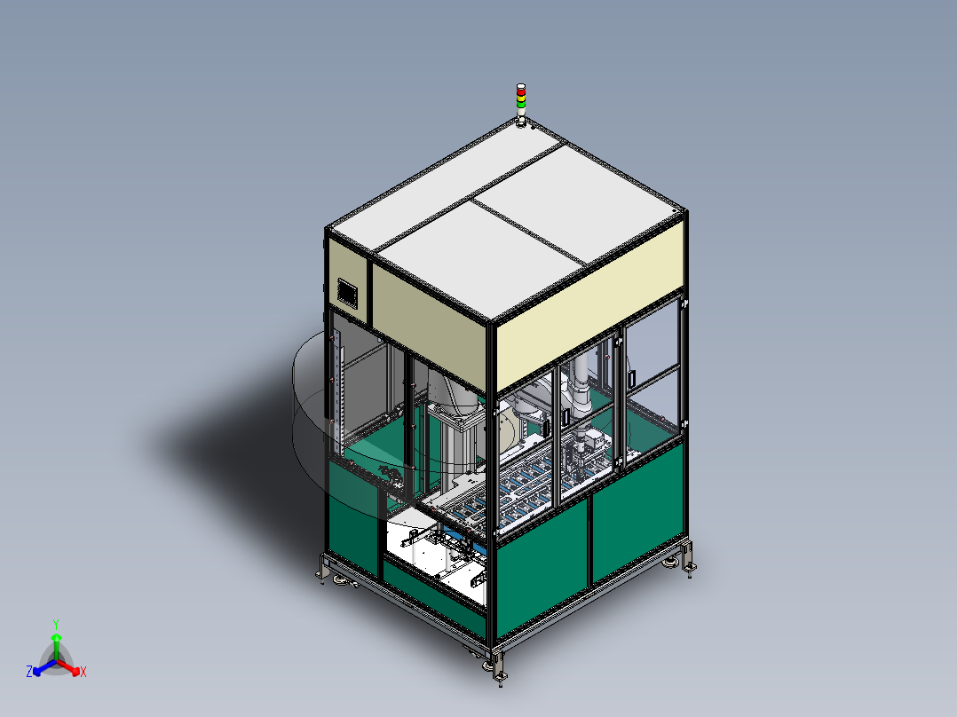 锂电池自动插钉设备正等轴测图