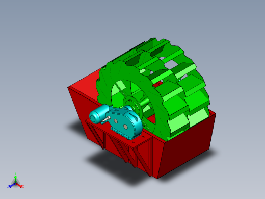 轮式洗砂机正等轴测缩略图
