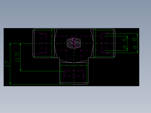 PARKER管接头EO Union tee T08LLCFX_front