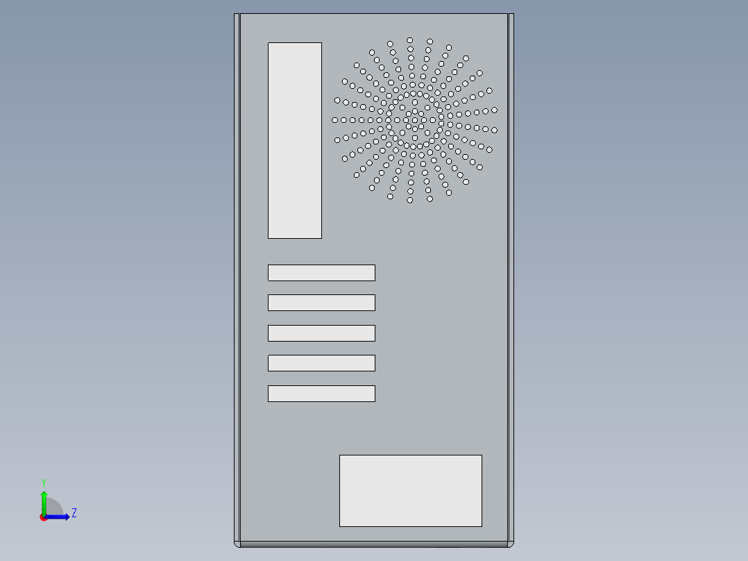 CPU机箱外壳11左视图