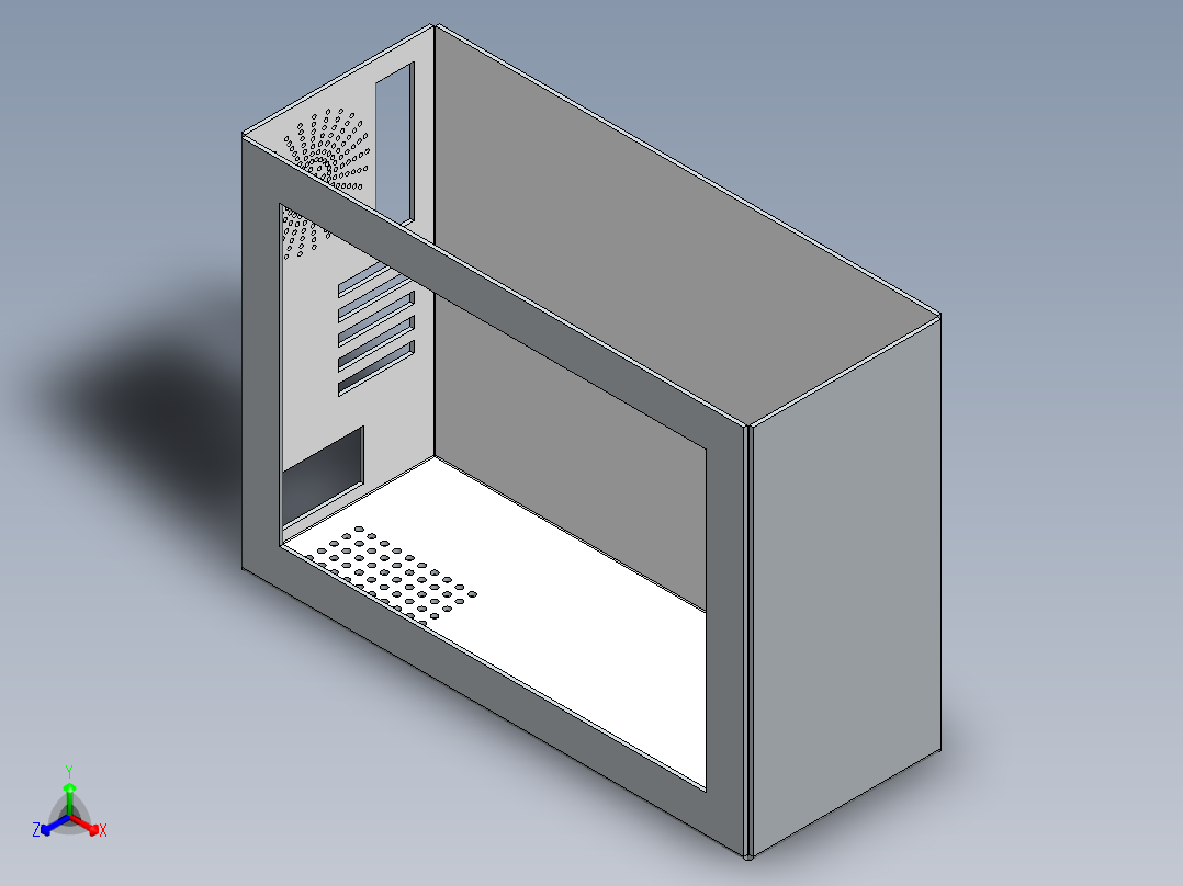 CPU机箱外壳11正等轴测图