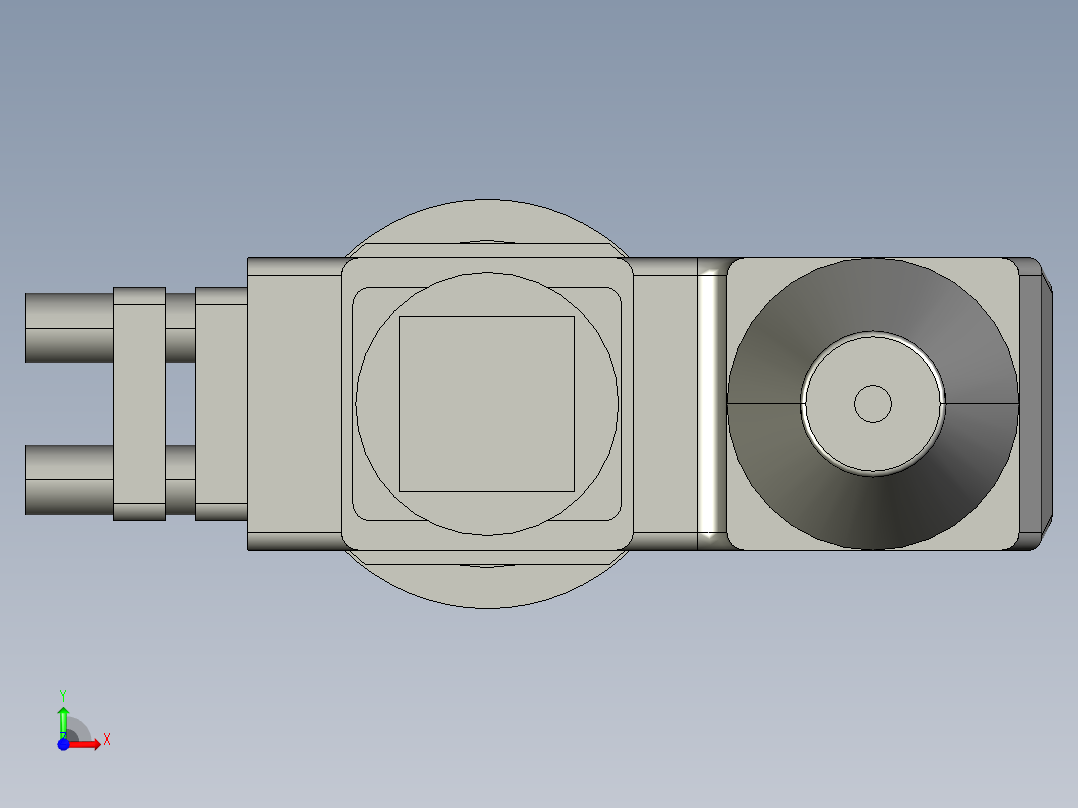 3D模拟单聚焦镜头step前视图
