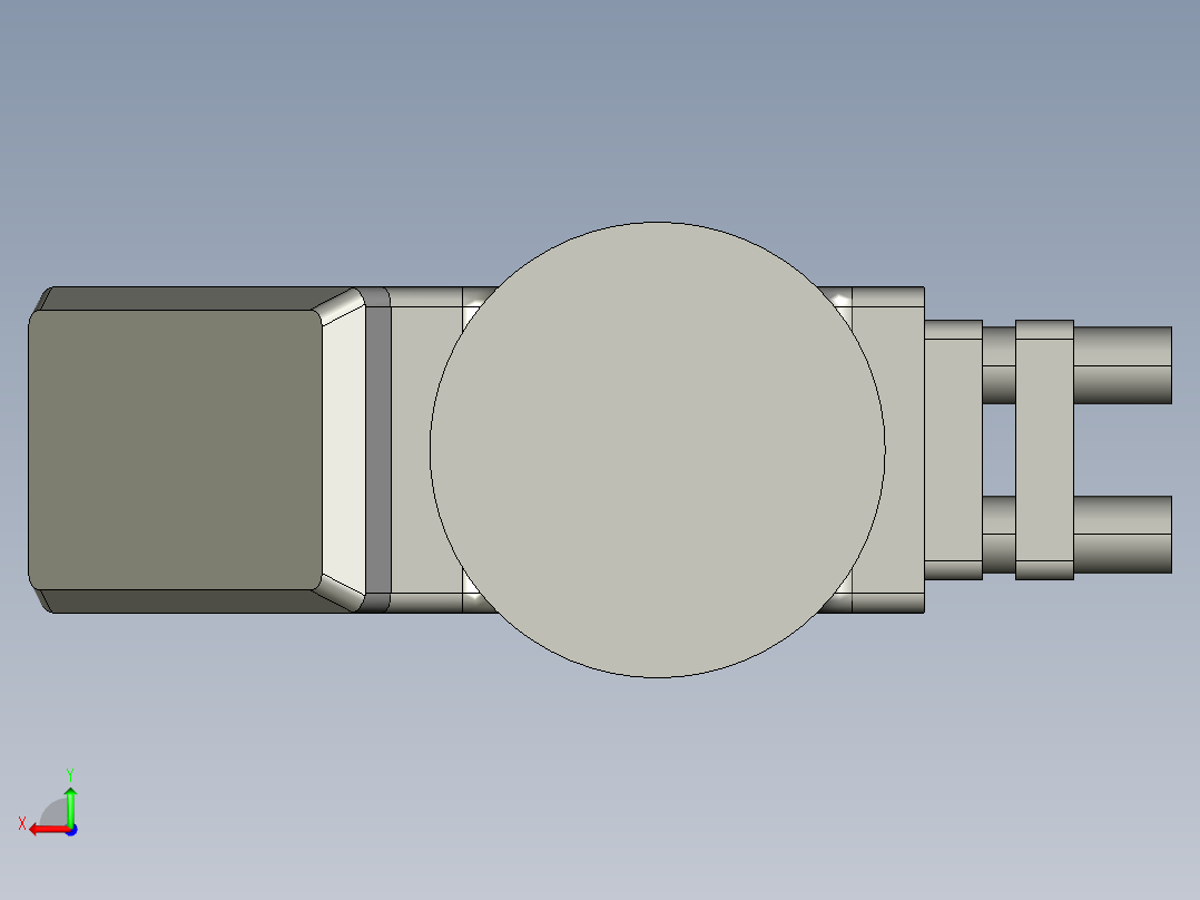 3D模拟单聚焦镜头step后视图