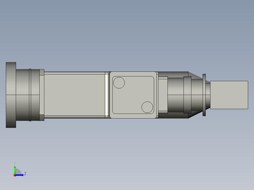 3D模拟单聚焦镜头step左视图