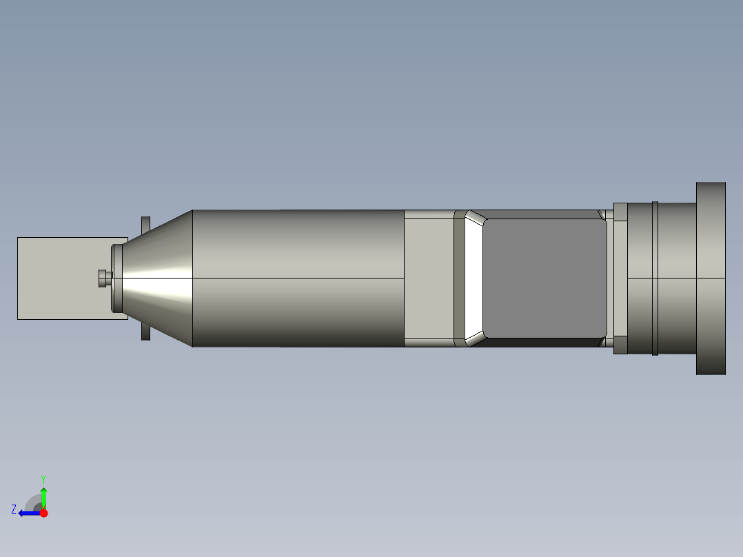 3D模拟单聚焦镜头step右视图