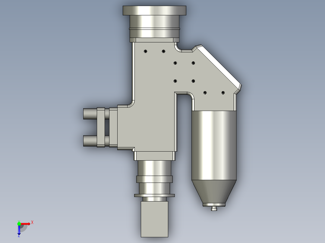 3D模拟单聚焦镜头step俯视图